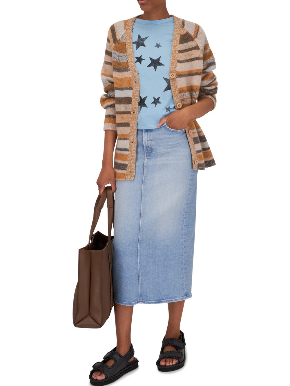 MOTHER “THE PENCIL PUSHER” Stretch Denim Skirt In “LIMITED EDITION”, Size 31